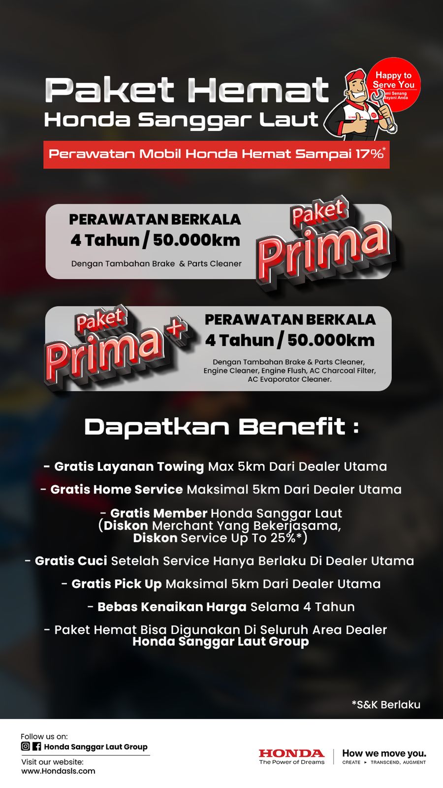 Paket Hemat Honda Sanggar Laut Bisa Hemat Sampai 17%!
